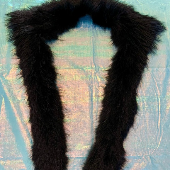Real leather fox fur collar slim coat - Picture 14 of 16